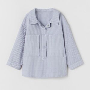 Zara Kids Lavender Cotton Button Shirt